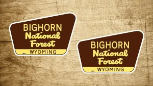 (2) Bighorn National Forest Stickers 3" Wyoming Vinyl Decal Sticker