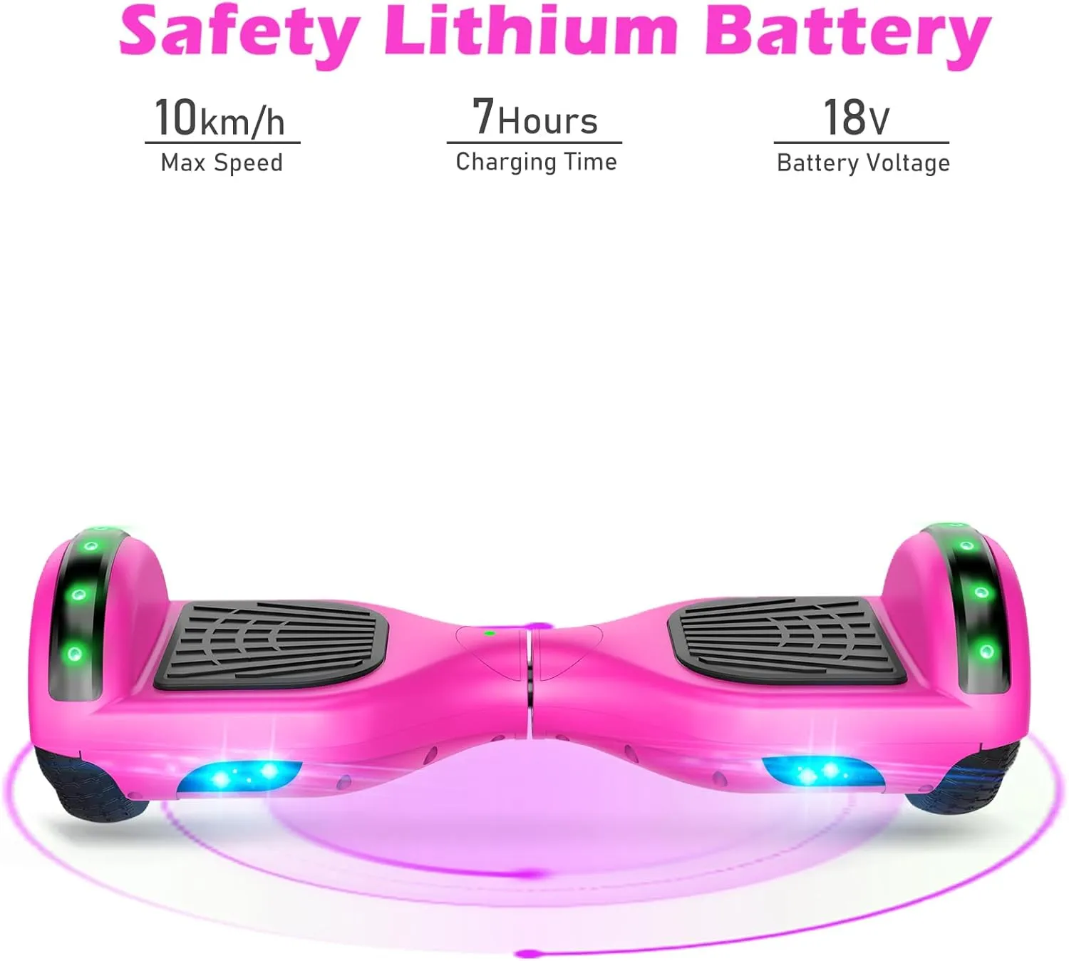CBD Scooter with Corlorful LED Lights,6.5" Wheels, Dual 300W Motor Scooter for Kids Girls Boys Adults, All Ages