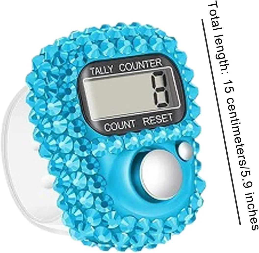 Electronic Finger Tally Counter Clicker Counter,Convenient Portable Digital Display Tally Counter,Resettable Mini Lap Counter for Golf Goods Counting Accessories,Track and Field Lap Counters