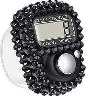 Electronic Finger Tally Counter Clicker Counter,Convenient Portable Digital Display Tally Counter,Resettable Mini Lap Counter for Golf Goods Counting Accessories,Track and Field Lap Counters