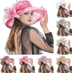 Fedora Hat Brim 1920s Classic Wool Derby Hats for Man Woman Black Bowler Derby Hat Fedora Hat (White, One Size)