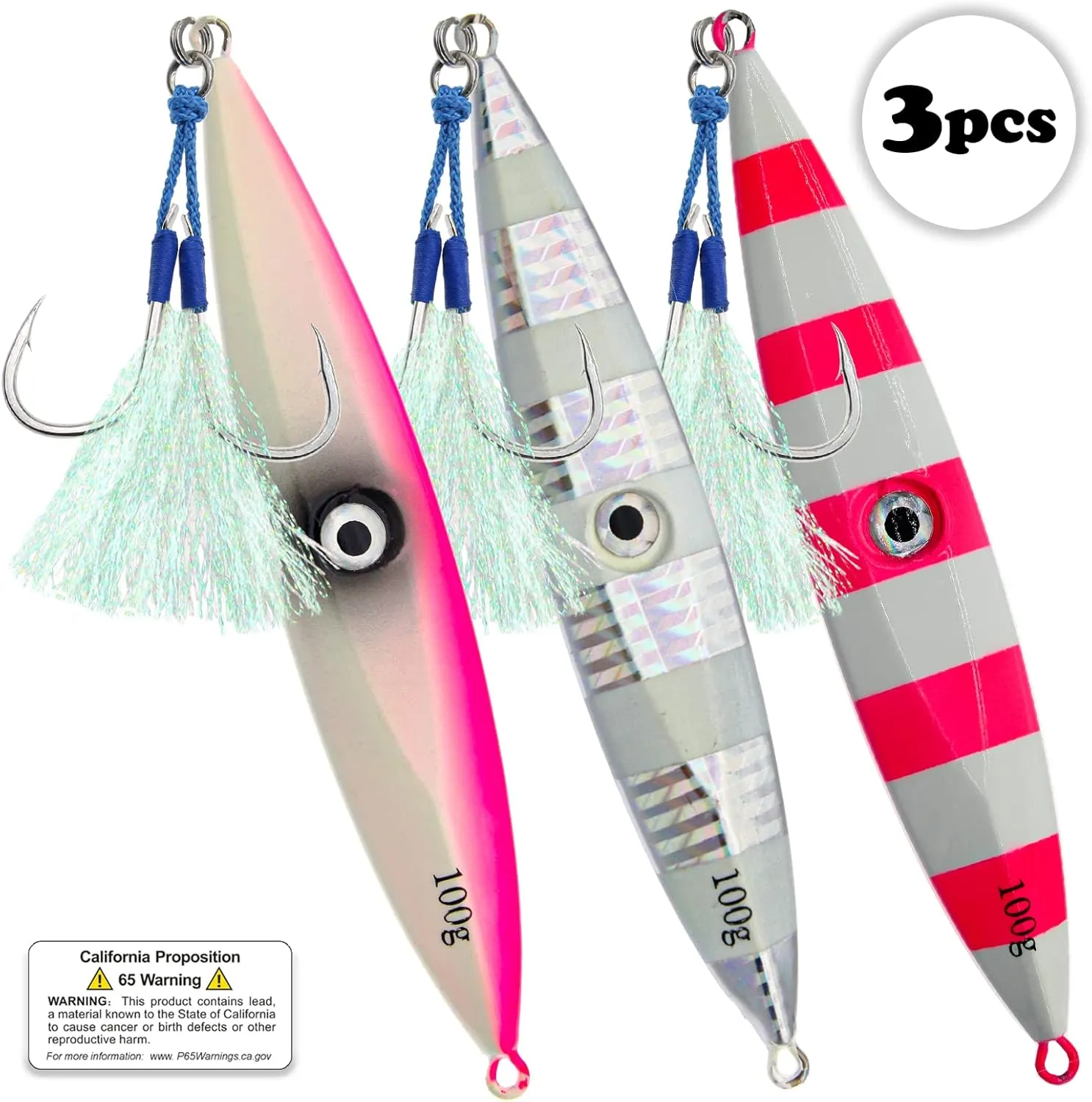 Fishing Jigs Vertical Saltwater Jigs Vertical Jigging Spoon Fishing Tuna Lures Boat Fishing Artificial Lures for Tuna, Grouper, Dogtooth, Snapper, Bass, Salmon/60g, 80g,120g