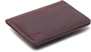 FOXHACKLE Leather Credit Card Holder Wallet for Men and Women, Thin Bifold RFID Blocking Wallet, Slim Front Pocket Minimalist Wallet, Small Card Case