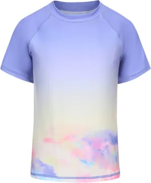 Girls Rash Guard Swimsuits UPF 50  Sun Protective Bathing Suit for Kids Girls Short Sleeve Swim Shirts 3-16 Years