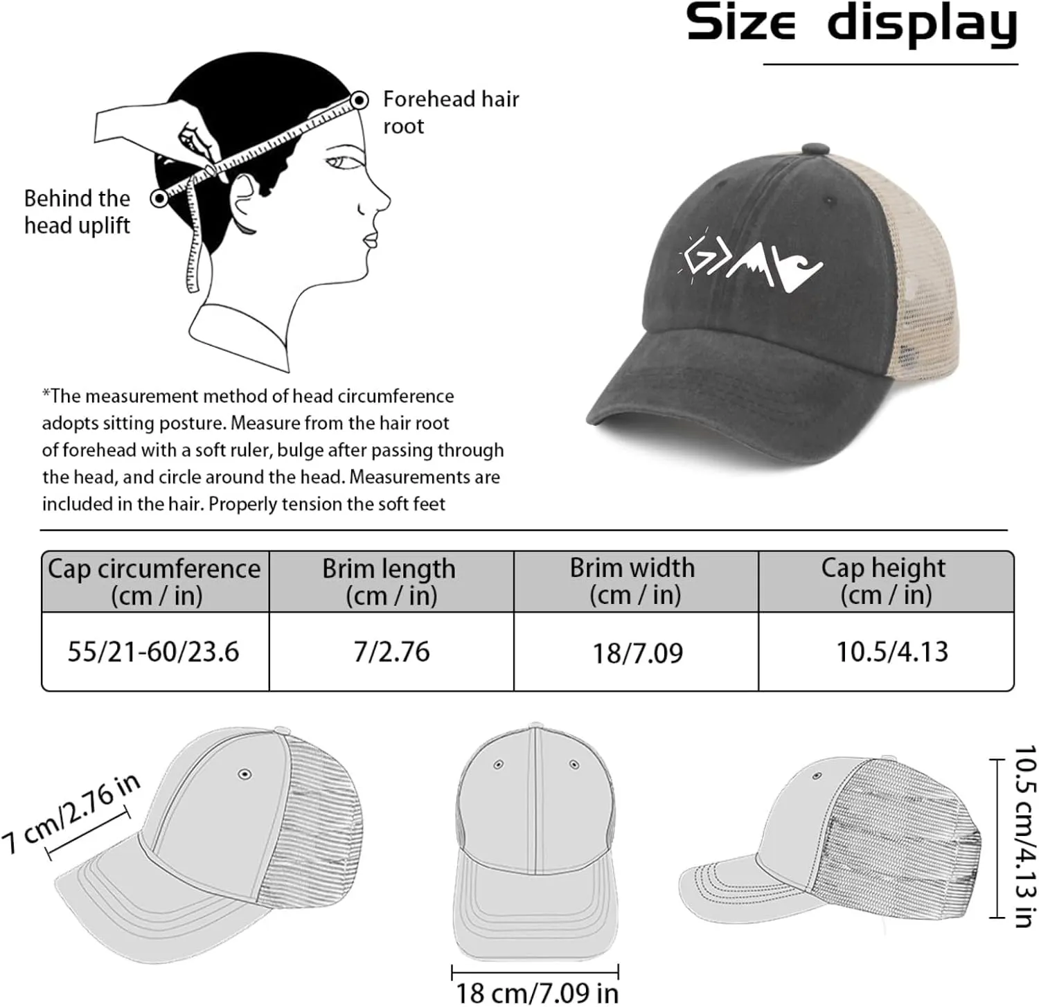 God is Greater Than The Highs and Lows Hat Mountain Cap Gifts for Mom