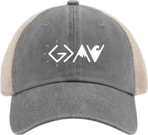 God is Greater Than The Highs and Lows Hat Mountain Cap Gifts for Mom