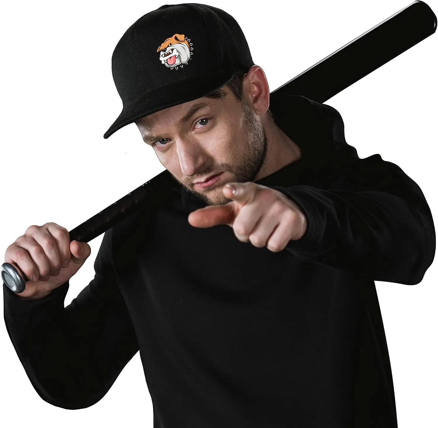 Horror Grim Reaper Scythe Hats Flat Bill Snap Back Hats for Men Flat Brim Black Baseball Cap Devil Skull Finger Snapback