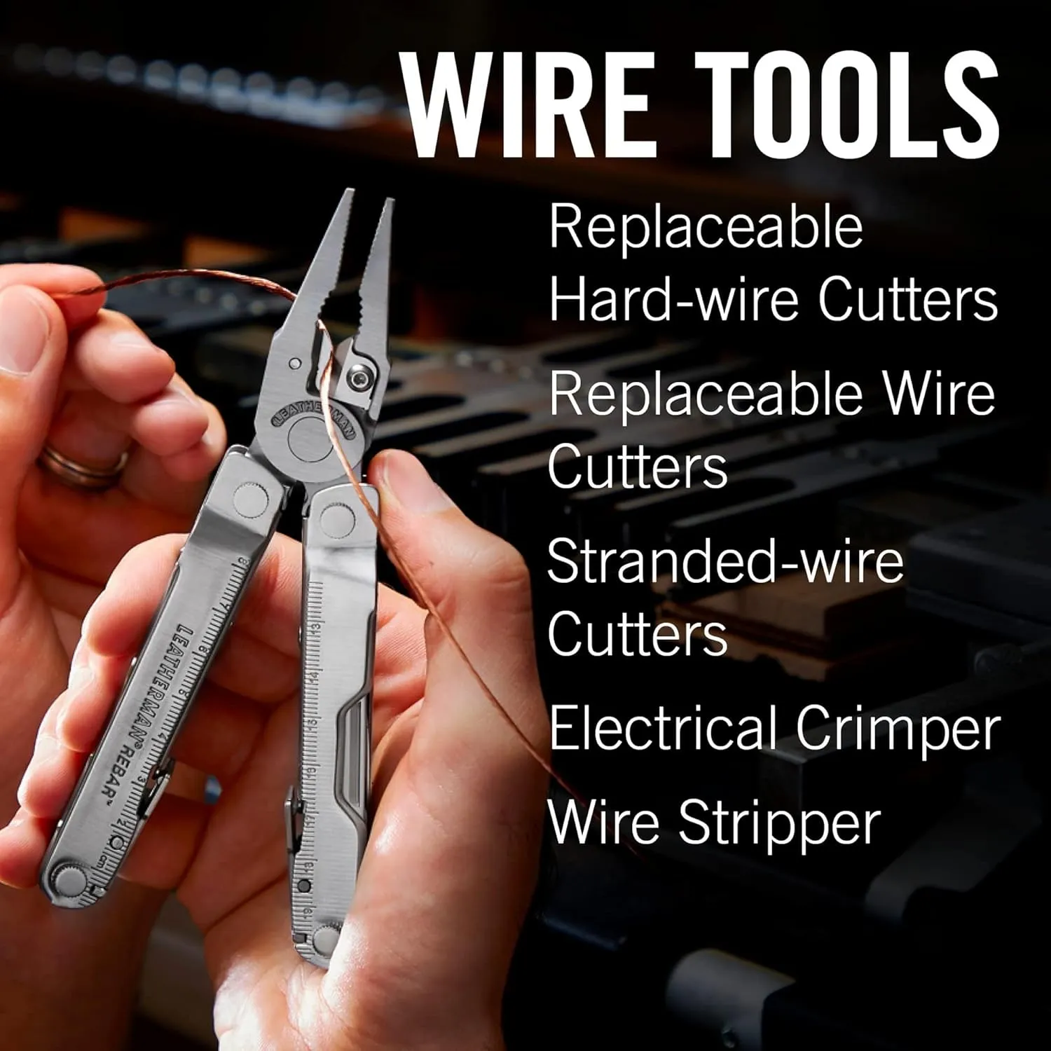 LEATHERMAN, Rebar Multitool with Premium Replaceable Wire Cutters and Saw, Stainless Steel with Nylon Sheath