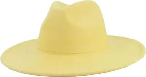 Men Classic Fedora-Hat Leather Fedorahat Men's Women's Concave Top Retro Wide Brimmed Wide Brimmed Panama Hat