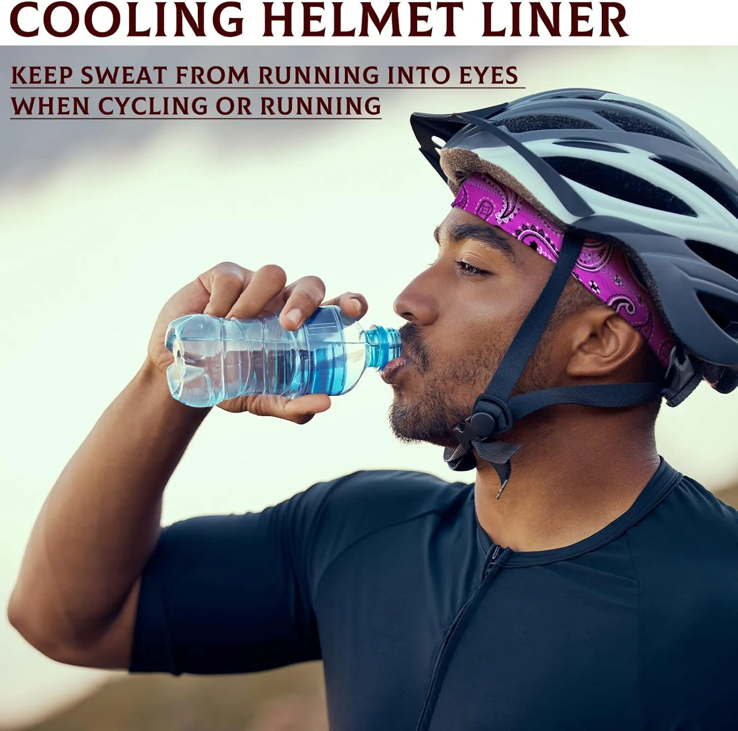 Retisee 30 Pcs Cooling Skull Cap Bulk Helmet Liner Hard Hat Liner Cycling Wicking Beanie Outdoor Head Wrap for Men Women