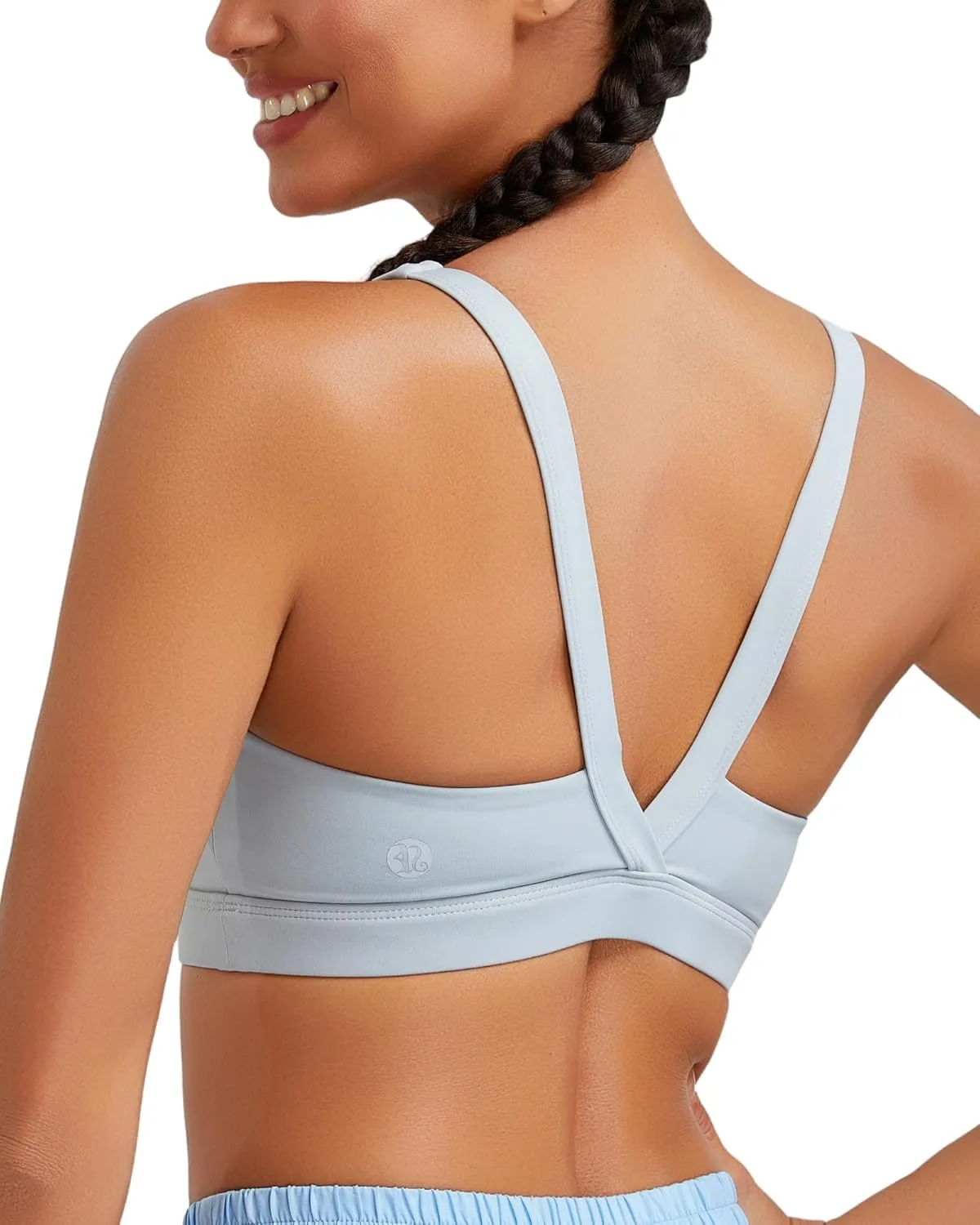RUNNING GIRL Sports Bras for Women High Support,Molded Cup High Impact Sports Bra Criss Cross Strappy Workout Yoga Bra