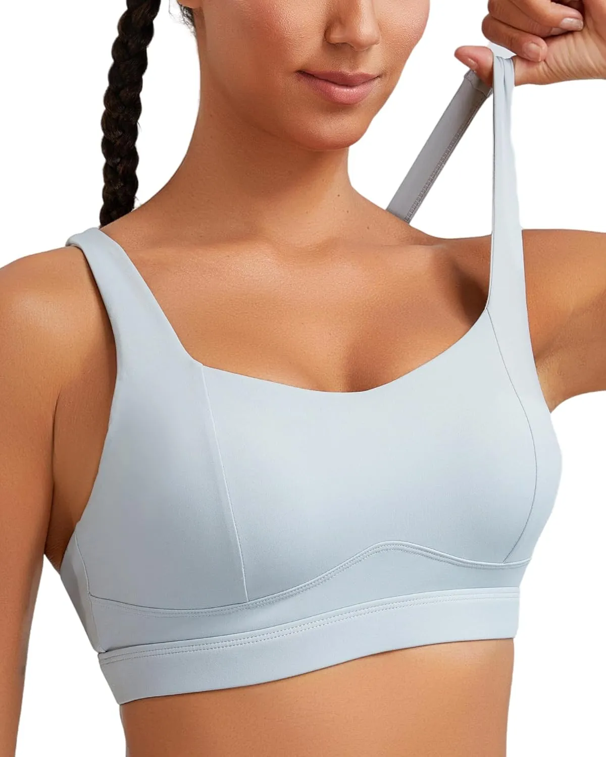 RUNNING GIRL Sports Bras for Women High Support,Molded Cup High Impact Sports Bra Criss Cross Strappy Workout Yoga Bra