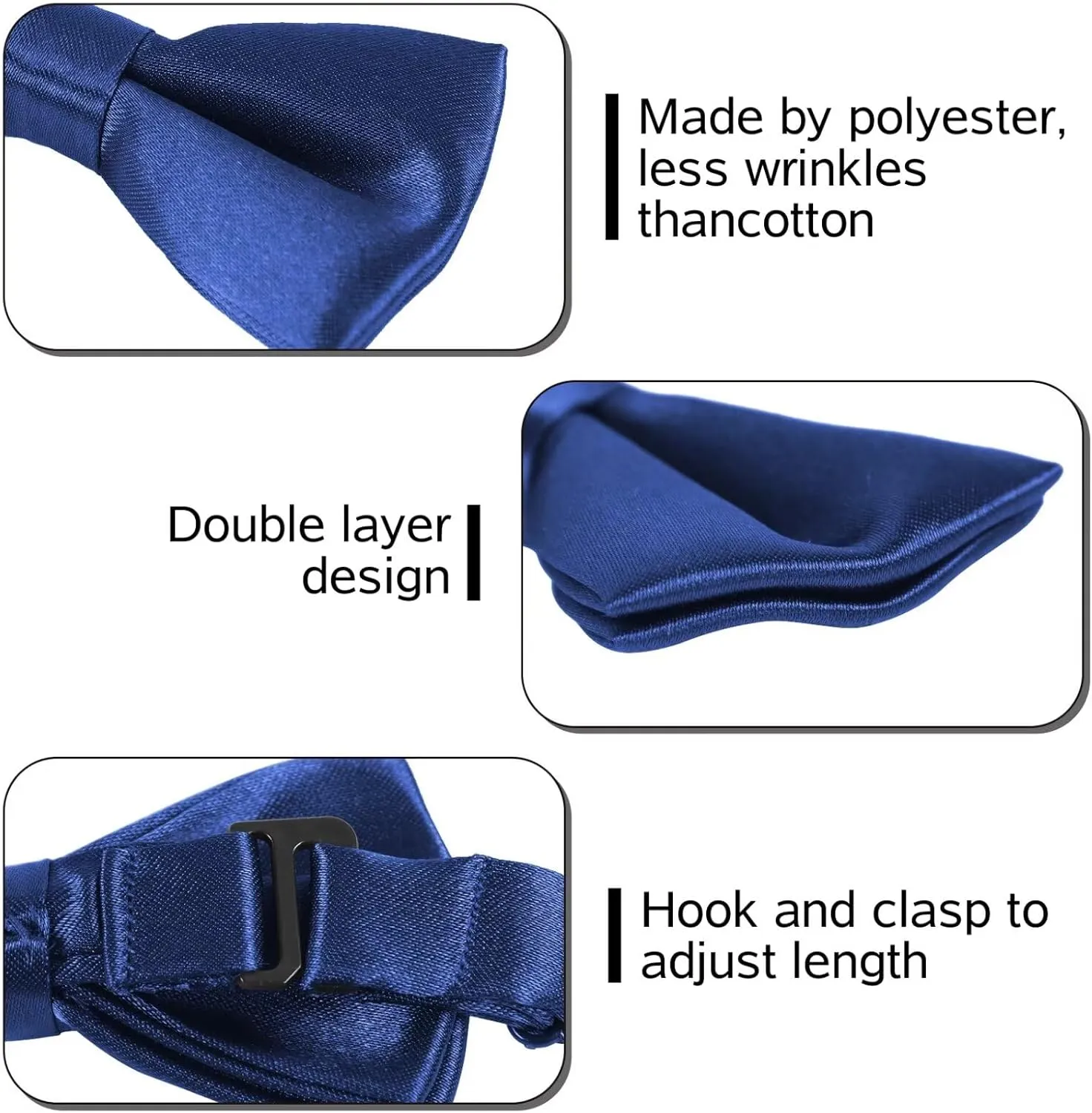 Satin Bow Ties for Boys Kids Toddler Baby Pretied Bowties for Prom Event Wedding, Multi Color