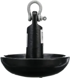 Seachoice Mushroom Anchor  Vinyl-Coated Cast Iron  Black  Multiple Sizes