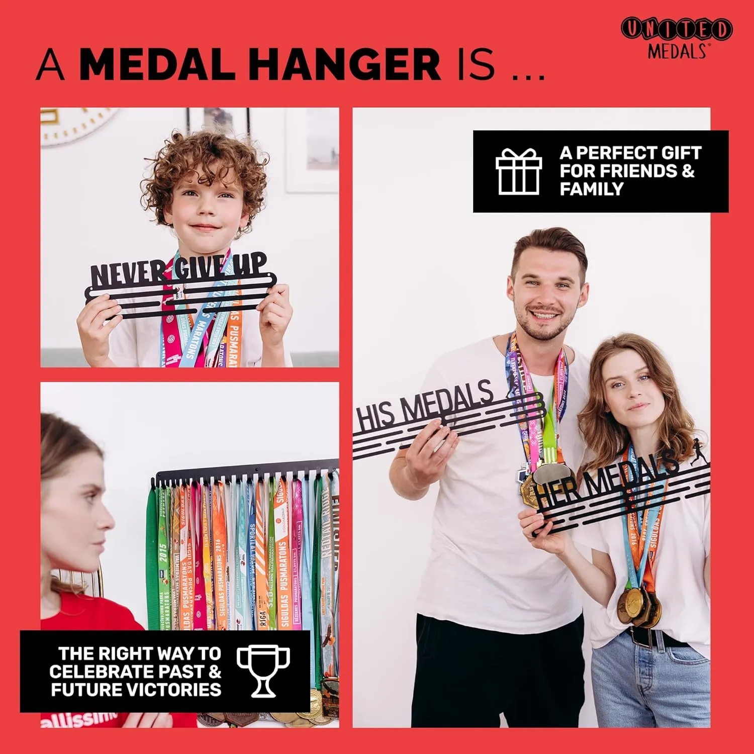 She Believed She Could So She Did Sport Medal Hanger Display | Steel Medal Holder