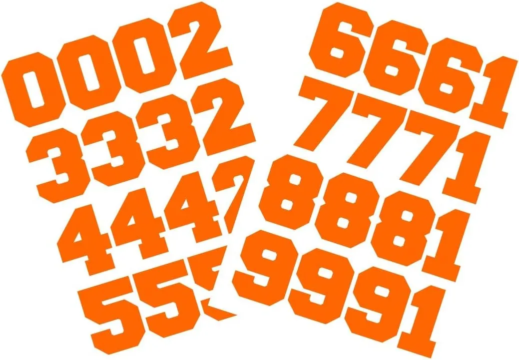 Sports Helmet Numbers 1.5" Baseball, Hockey, Football and Lacrosse