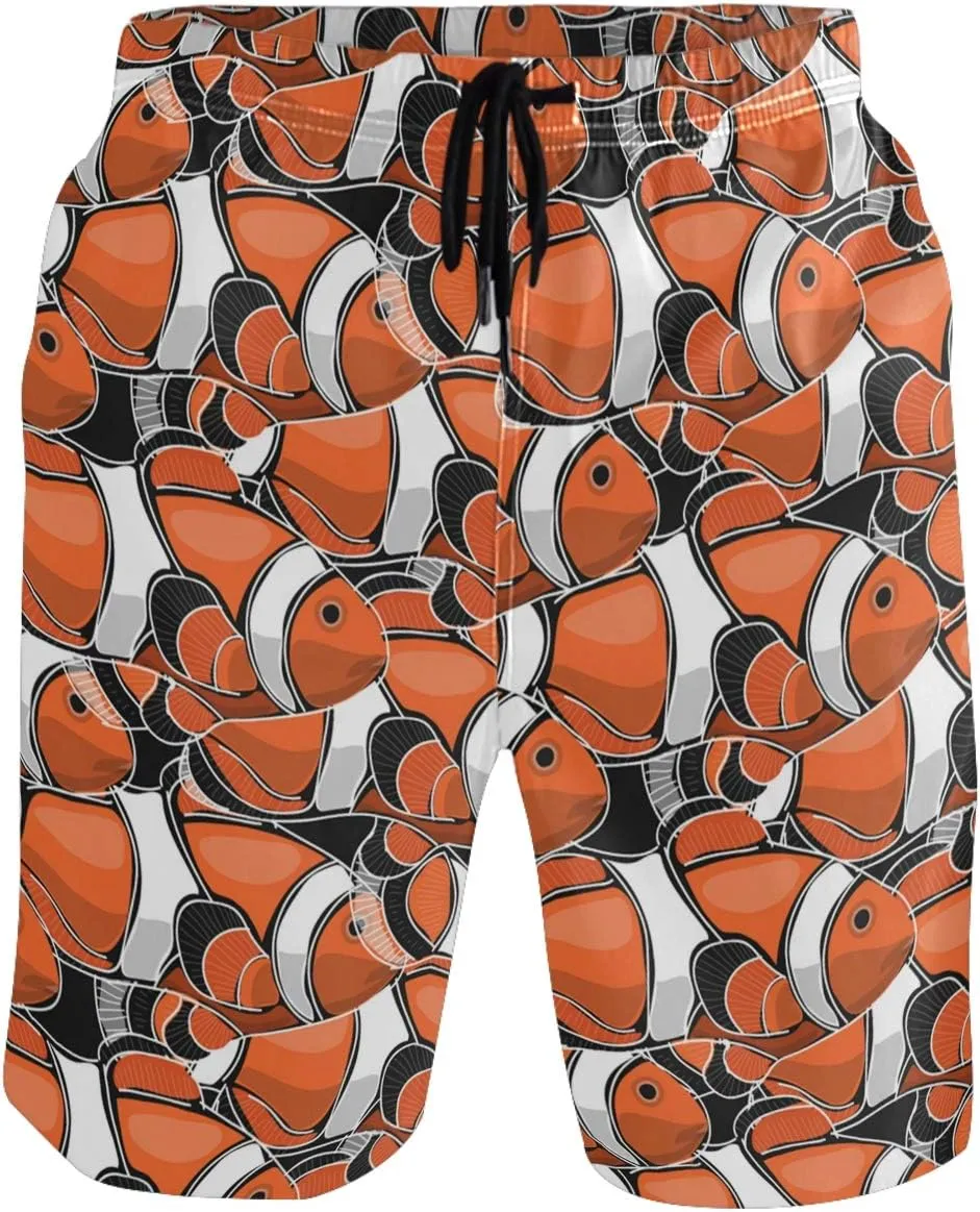 visesunny Men Swim Trunks Swimming Beach Surfing Board Shorts Swimwear Quick Dry Mesh Lining Bathing Suits with Pockets