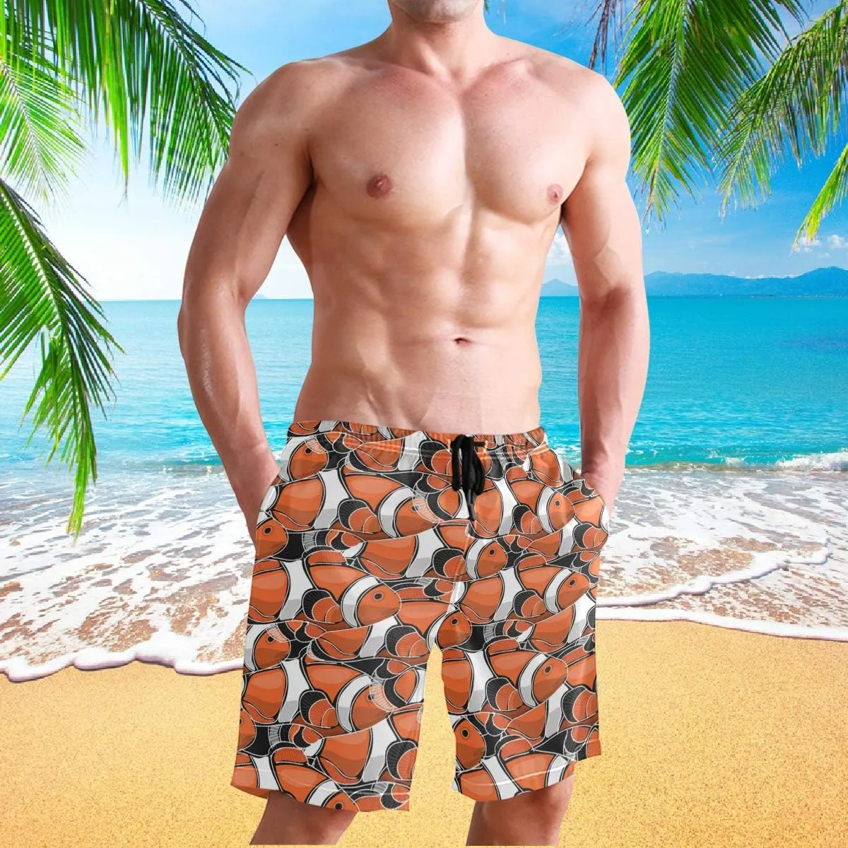 visesunny Men Swim Trunks Swimming Beach Surfing Board Shorts Swimwear Quick Dry Mesh Lining Bathing Suits with Pockets