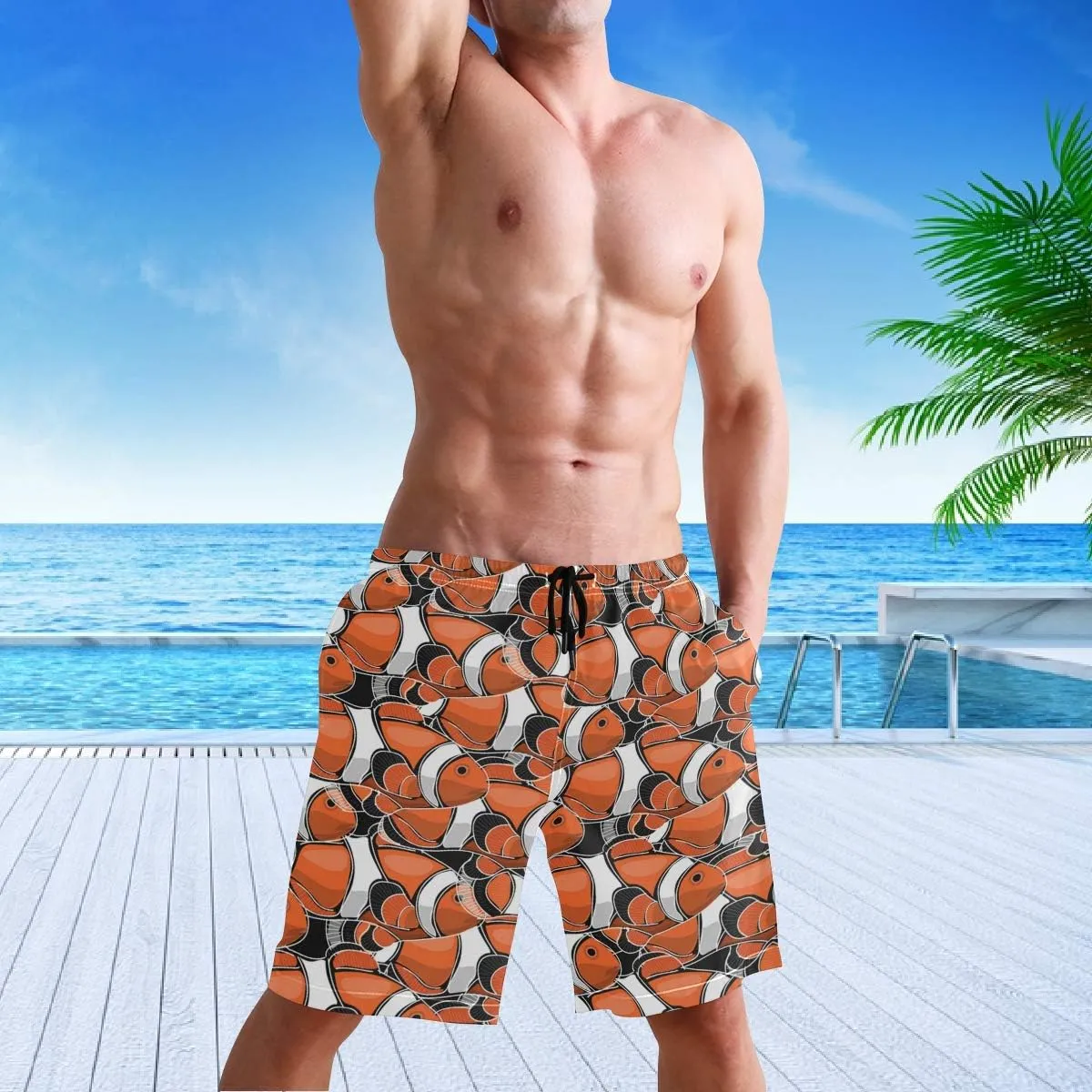 visesunny Men Swim Trunks Swimming Beach Surfing Board Shorts Swimwear Quick Dry Mesh Lining Bathing Suits with Pockets