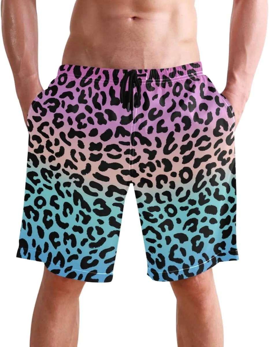 visesunny Men Swim Trunks Swimming Beach Surfing Board Shorts Swimwear Quick Dry Mesh Lining Bathing Suits with Pockets
