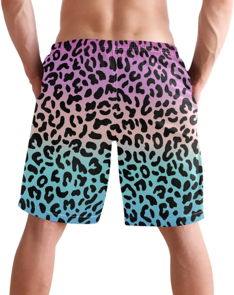 visesunny Men Swim Trunks Swimming Beach Surfing Board Shorts Swimwear Quick Dry Mesh Lining Bathing Suits with Pockets