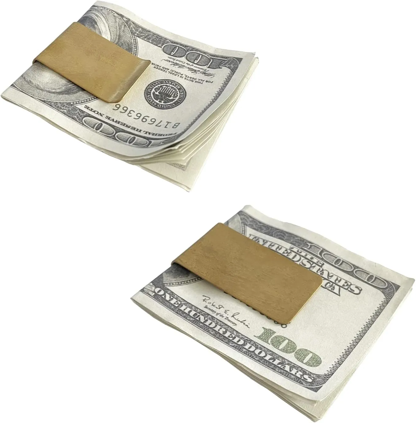 WAFJAMF Small Men's Slim Money Clip Stainless Steel Credit Business Card Holder Pocket Cash Wallet
