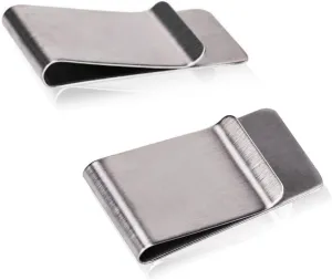 WAFJAMF Small Men's Slim Money Clip Stainless Steel Credit Business Card Holder Pocket Cash Wallet