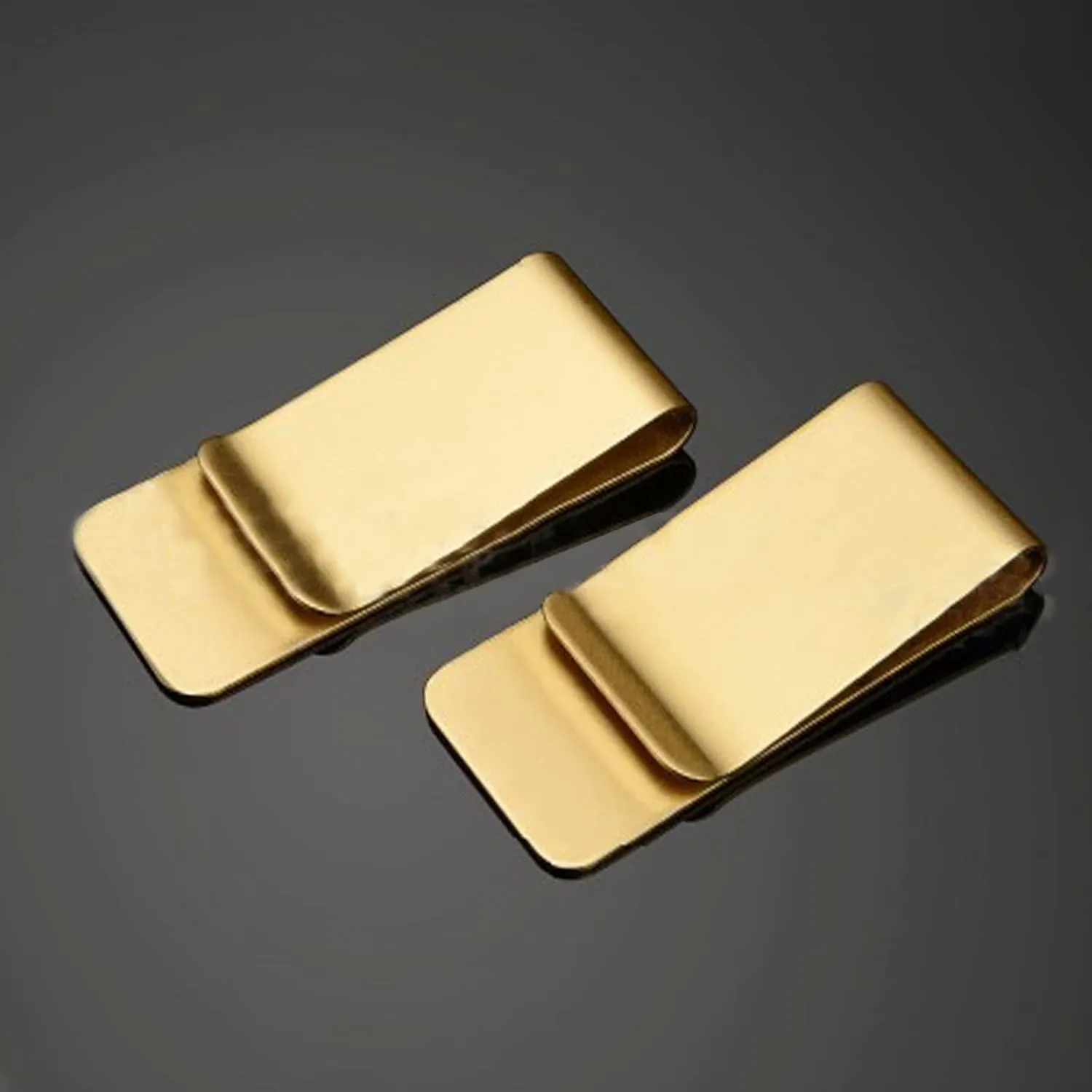 WAFJAMF Small Men's Slim Money Clip Stainless Steel Credit Business Card Holder Pocket Cash Wallet