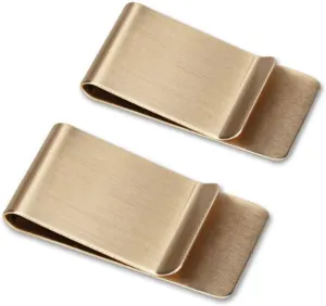 WAFJAMF Small Men's Slim Money Clip Stainless Steel Credit Business Card Holder Pocket Cash Wallet